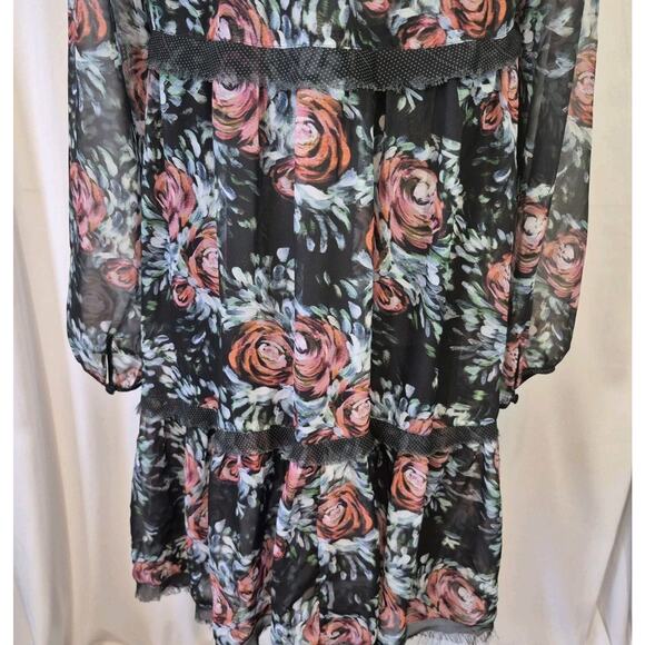 anthropologie maeve black floral dress Anthropologie Maeve Floral Maxi Dress Patchwork Size M NEW – Finds For You main image 0